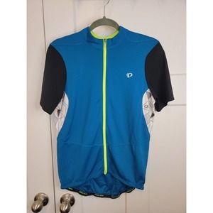 Pearl Izumi Select Bike Jersey, Size M, Full Zip Blue, Black, White, Neon Yellow